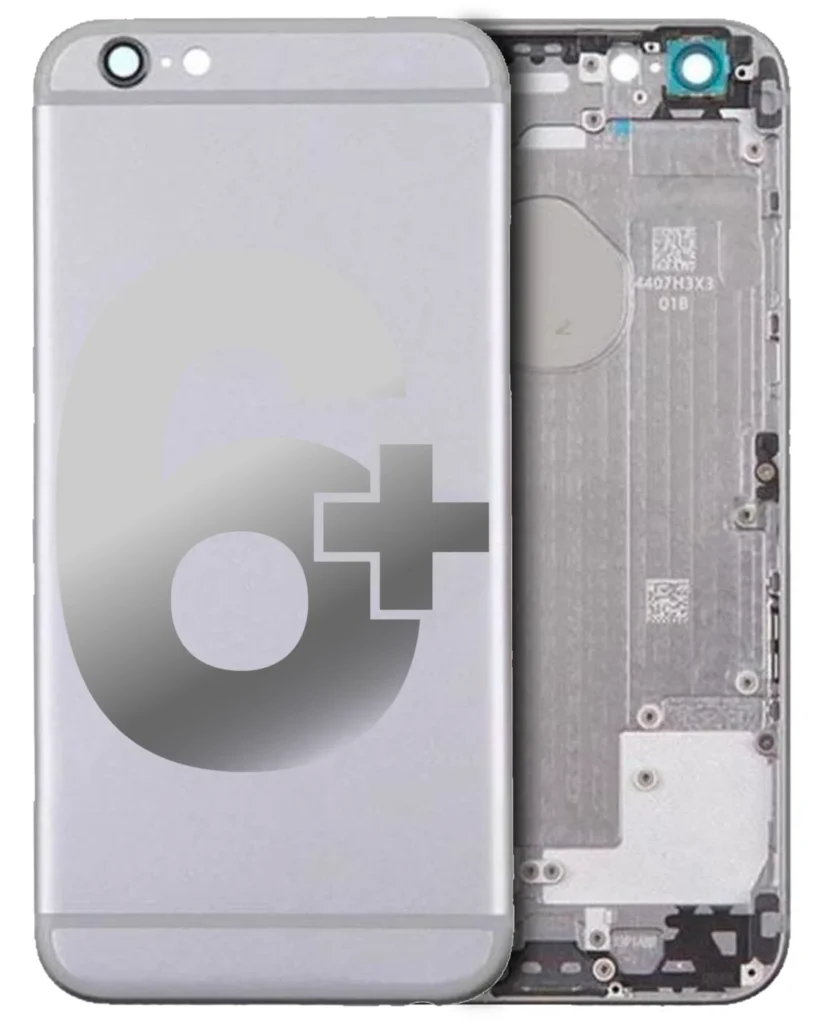 Back Housing W/ Small Parts For iPhone 6 Plus (No Logo) (Aftermarket Plus) (Silver)