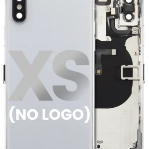 Back Housing With Small Components Pre-Installed For iPhone XS (No Logo) (Aftermarket Plus) (Silver)