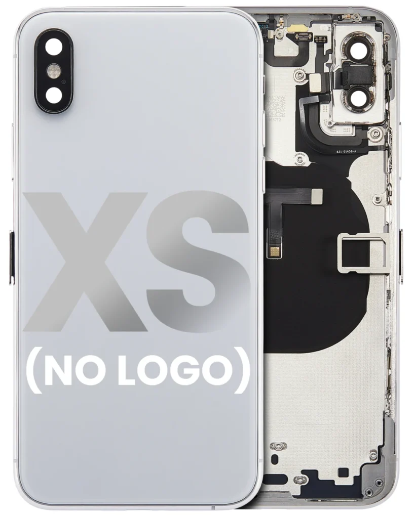 Back Housing With Small Components Pre-Installed For iPhone XS (No Logo) (Aftermarket Plus) (Silver)