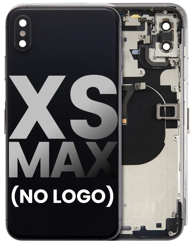 Back Housing With Small Components Pre-Installed For iPhone XS Max (No Logo) (Aftermarket Plus) (Space Gray)