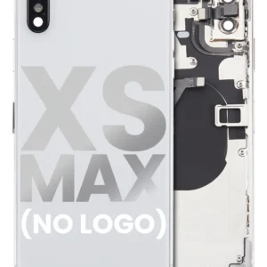 Back Housing W/ Small Components Pre-Installed For iPhone XS Max (No Logo) (Aftermarket Plus) (Silver)