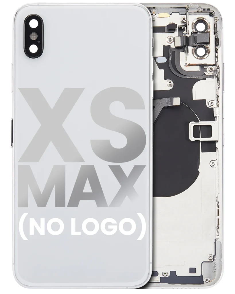 Back Housing W/ Small Components Pre-Installed For iPhone XS Max (No Logo) (Aftermarket Plus) (Silver)