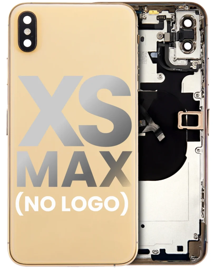Back Housing With Small Components Pre-Installed For iPhone XS Max (No Logo) (Aftermarket Plus) (Gold)
