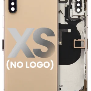 Back Housing With Small Components Pre-Installed For iPhone XS (No Logo) (Aftermarket Plus) (Gold)
