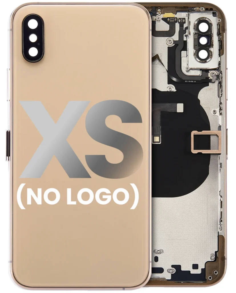 Back Housing With Small Components Pre-Installed For iPhone XS (No Logo) (Aftermarket Plus) (Gold)