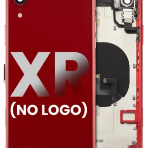 Back Housing With Small Components Pre-Installed For iPhone XR (No Logo) (Aftermarket Plus) (Red)