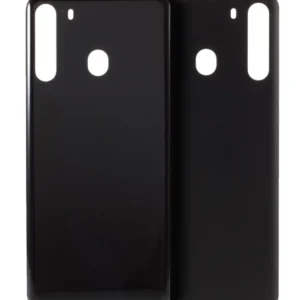 Back Cover Glass For Samsung Galaxy A21 (A215 / 2020) (Service Pack) (Black)