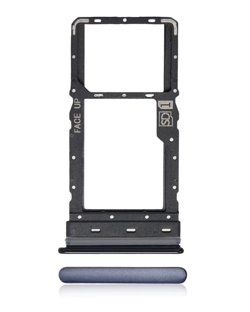 Single Sim Card Tray For Motorola Moto G Stylus 6.8" (XT2115 / 2021) (Aurora Black)