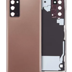 Back Cover Glass With Camera Lens For Samsung Galaxy Note 20 5G (No Logo) (Aftermarket Plus) (Mystic Bronze)