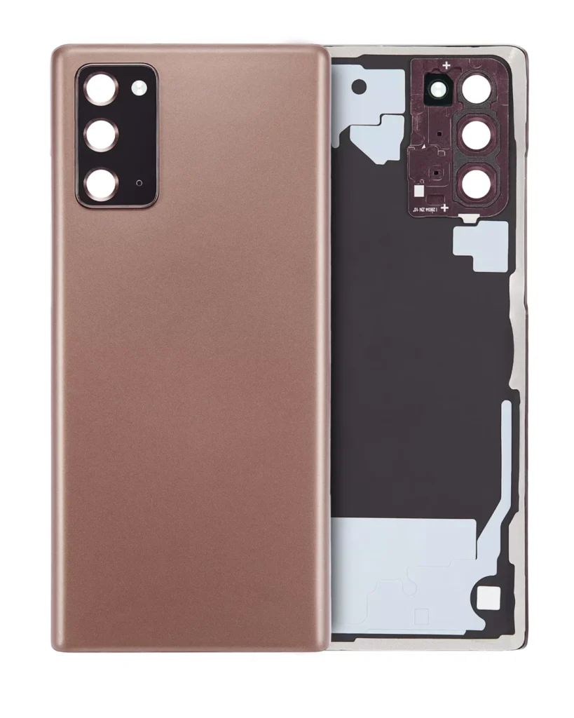 Back Cover Glass With Camera Lens For Samsung Galaxy Note 20 5G (No Logo) (Aftermarket Plus) (Mystic Bronze)