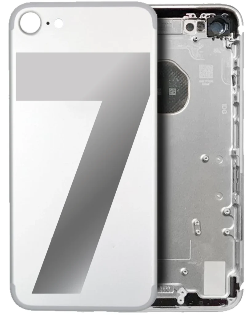 Back Housing W/ Small Parts For iPhone 7 (No Logo) (Aftermarket Plus) (Silver)
