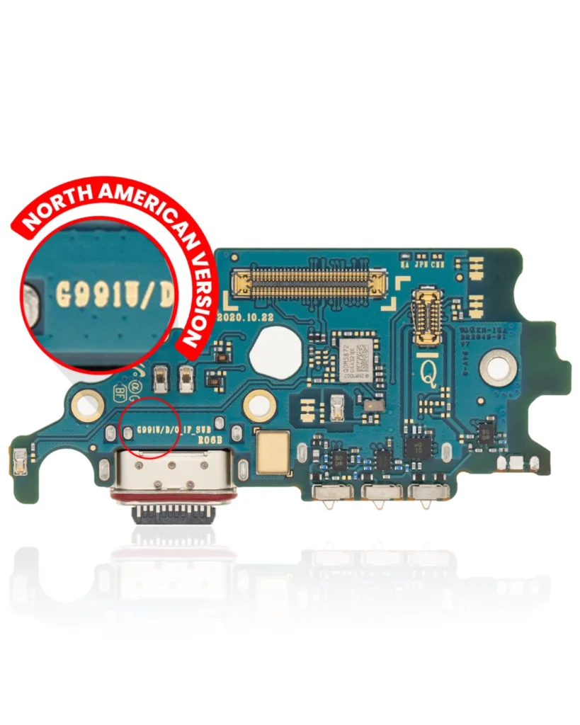 Charging Port Board With Sim Card Reader For Samsung Galaxy S21 5G (G991U) (US Version) (Service Pack)