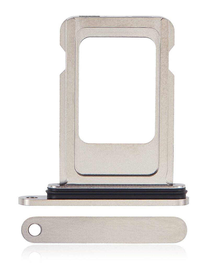 Single Sim Card Tray For iPhone 15 Pro / 15 Pro Max (White Titanium)