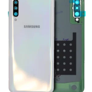 Back Cover Glass With Camera Lens For Samsung Galaxy A50 (A505 / 2019) (Service Pack) (White)
