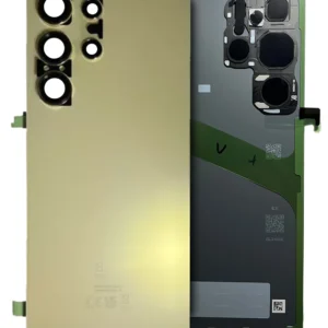 Back Cover Glass With Camera Lens For Samsung Galaxy S24 Ultra (Service Pack) (Titanium Yellow)