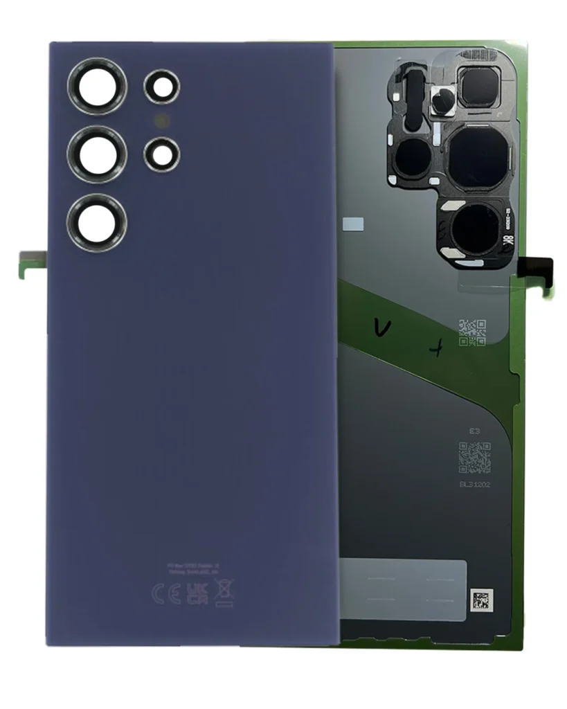 Back Cover Glass With Camera Lens For Samsung Galaxy S24 Ultra (Service Pack) (Titanium Violet)