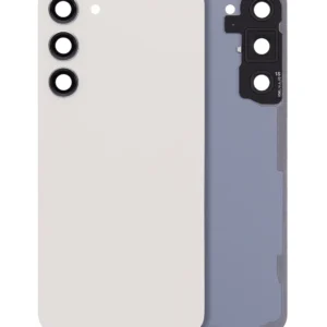 Back Cover Glass With Camera Lens For Samsung Galaxy S23 Plus (Service Pack) (Cream)