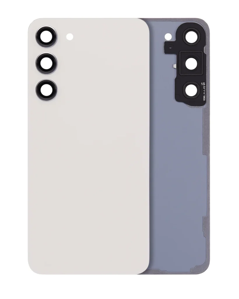 Back Cover Glass With Camera Lens For Samsung Galaxy S23 Plus (Service Pack) (Cream)