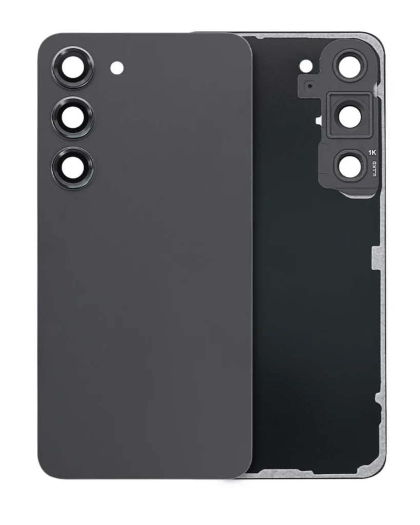 Back Cover Glass With Camera Lens For Samsung Galaxy S23 5G (Service Pack) (Phantom Black)