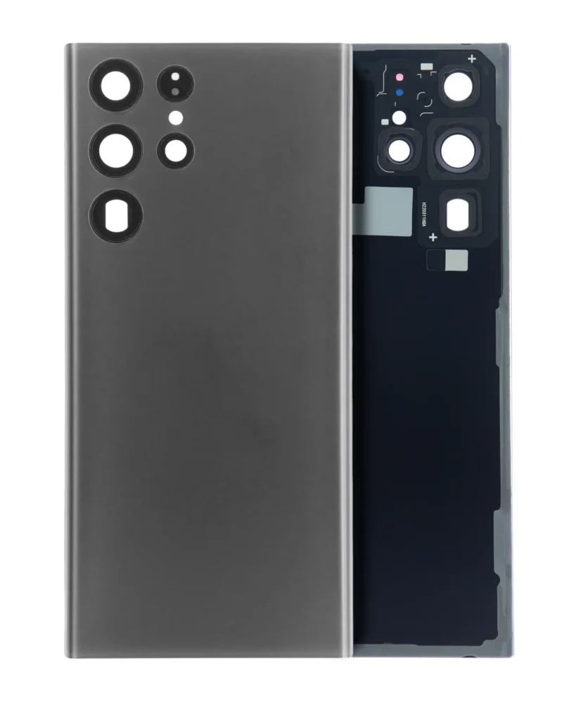 Back Cover Glass With Camera Lens For Samsung Galaxy S22 Ultra (Service Pack) (Graphite)