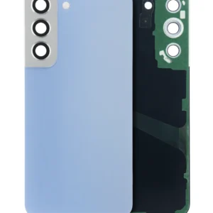 Back Cover Glass With Camera Lens For Samsung Galaxy S22 (Service Pack) (Sky Blue)