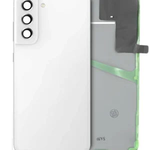 Back Cover Glass With Camera Lens For Samsung Galaxy S21 FE (Service Pack) (White)