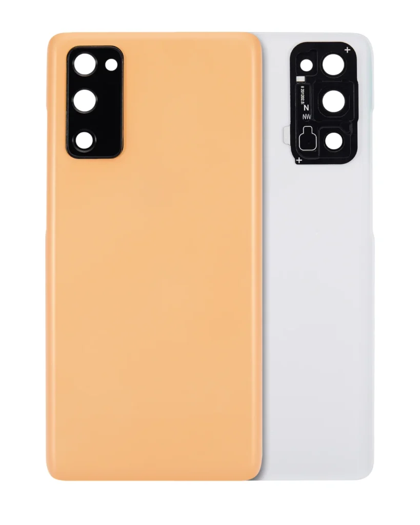 Back Cover Glass With Camera Lens For Samsung Galaxy S20 FE 5G (Aftermarket Plus) (Cloud Orange)