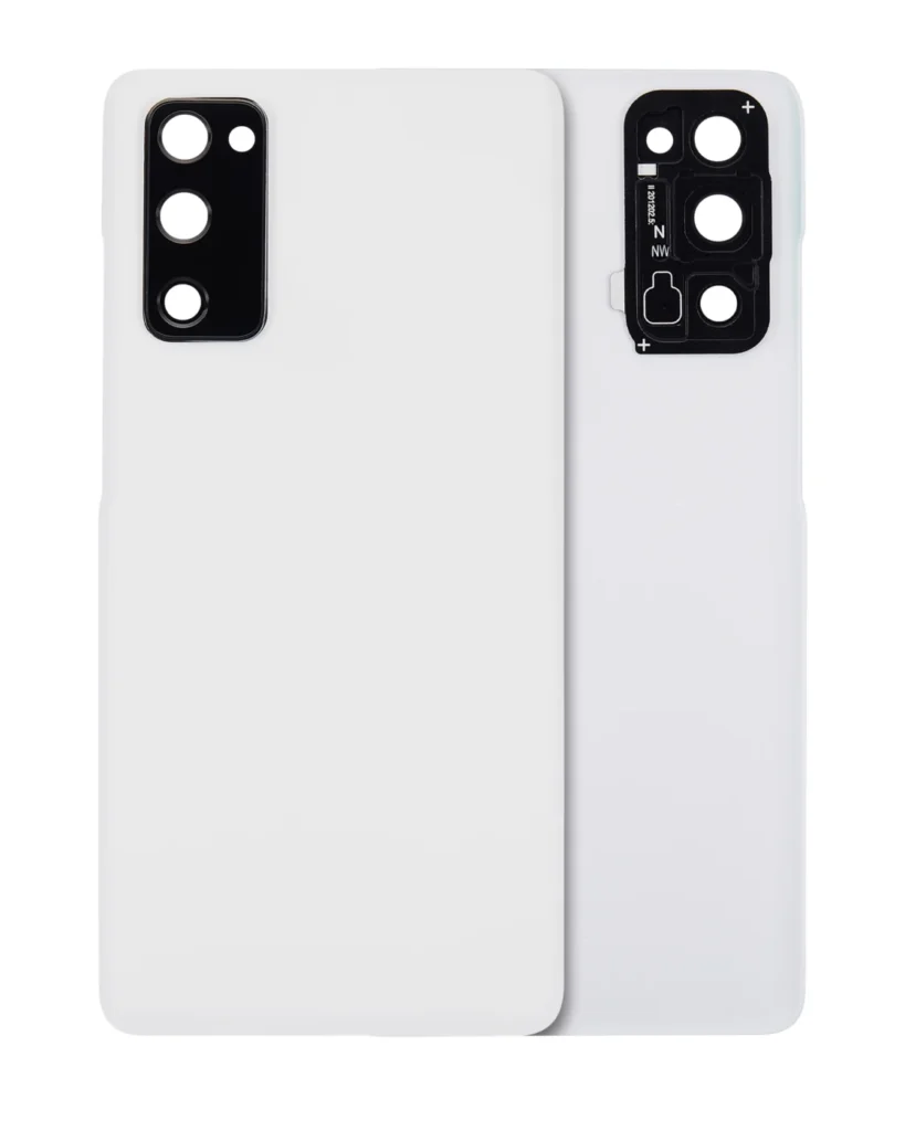 Back Cover Glass With Camera Lens For Samsung Galaxy S20 FE 5G (Aftermarket Plus) (Cloud White)