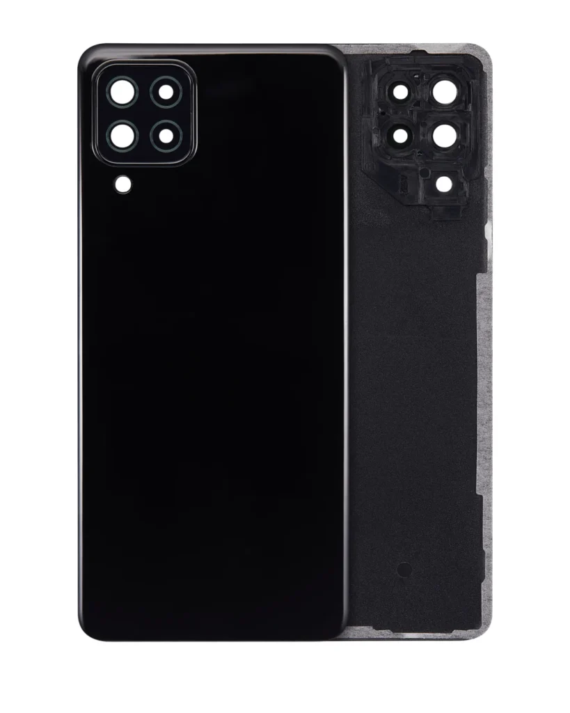 Back Cover Glass With Camera Lens For Samsung Galaxy A22 4G (A225 / 2021) (Service Pack) (Black)