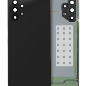 Back Cover Glass With Camera Lens For Samsung Galaxy A32 4G (A325 / 2021) (Service Pack) (Awesome Black)