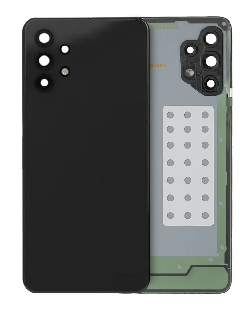 Back Cover Glass With Camera Lens For Samsung Galaxy A32 4G (A325 / 2021) (Service Pack) (Awesome Black)