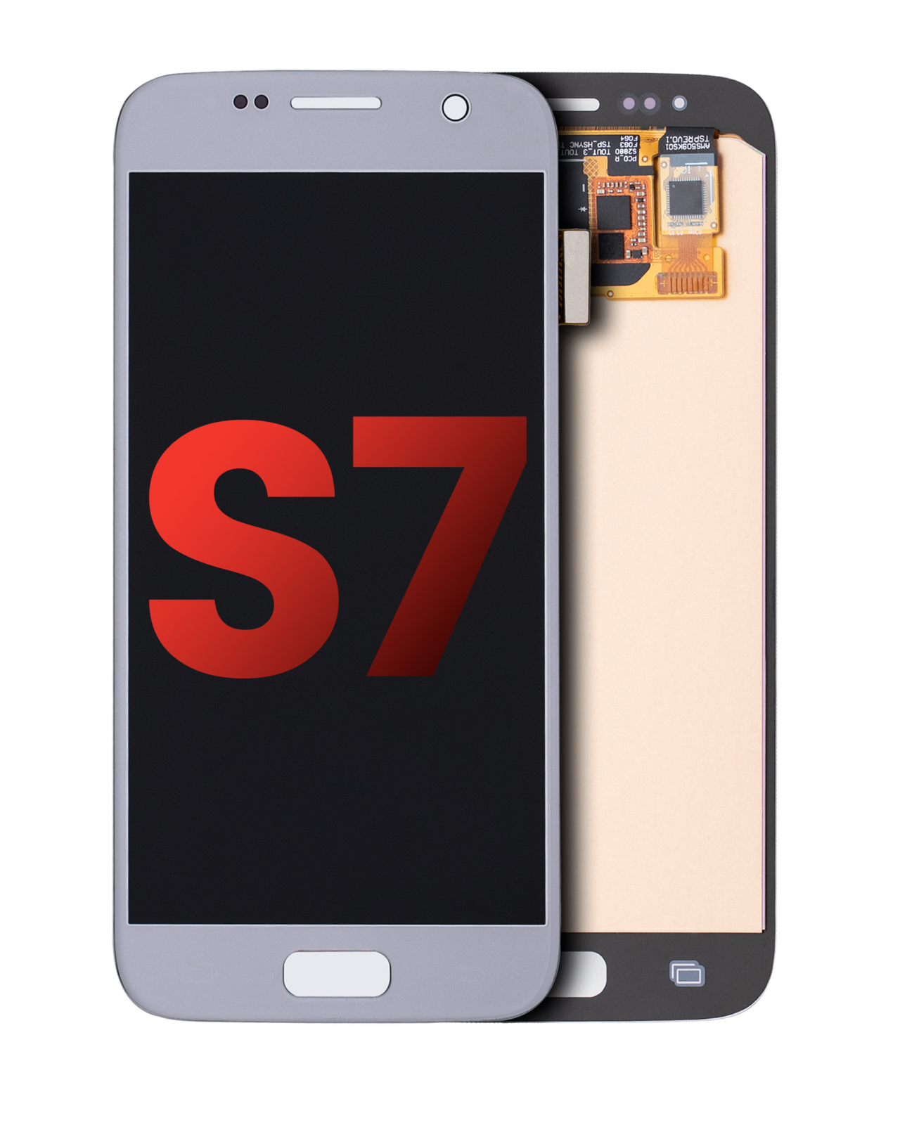 OLED Assembly Without Frame For Samsung Galaxy S7 (Aftermarket Plus) (Silver Titanium)
