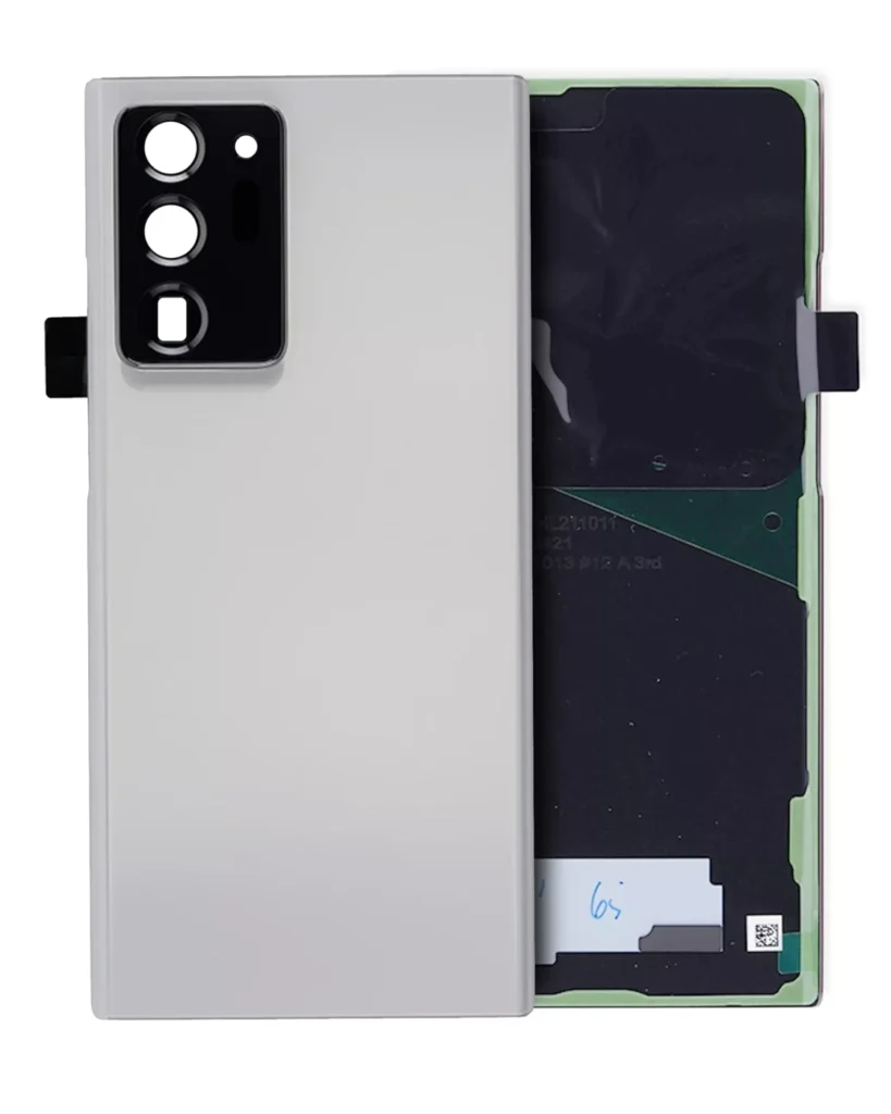 Back Cover Glass With Camera Lens For Samsung Galaxy Note 20 Ultra (Service Pack) (Mystic White)