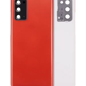 Back Cover Glass With Camera Lens For Samsung Galaxy Note 20 5G (No Logo) (Aftermarket Plus) (Mystic Red)