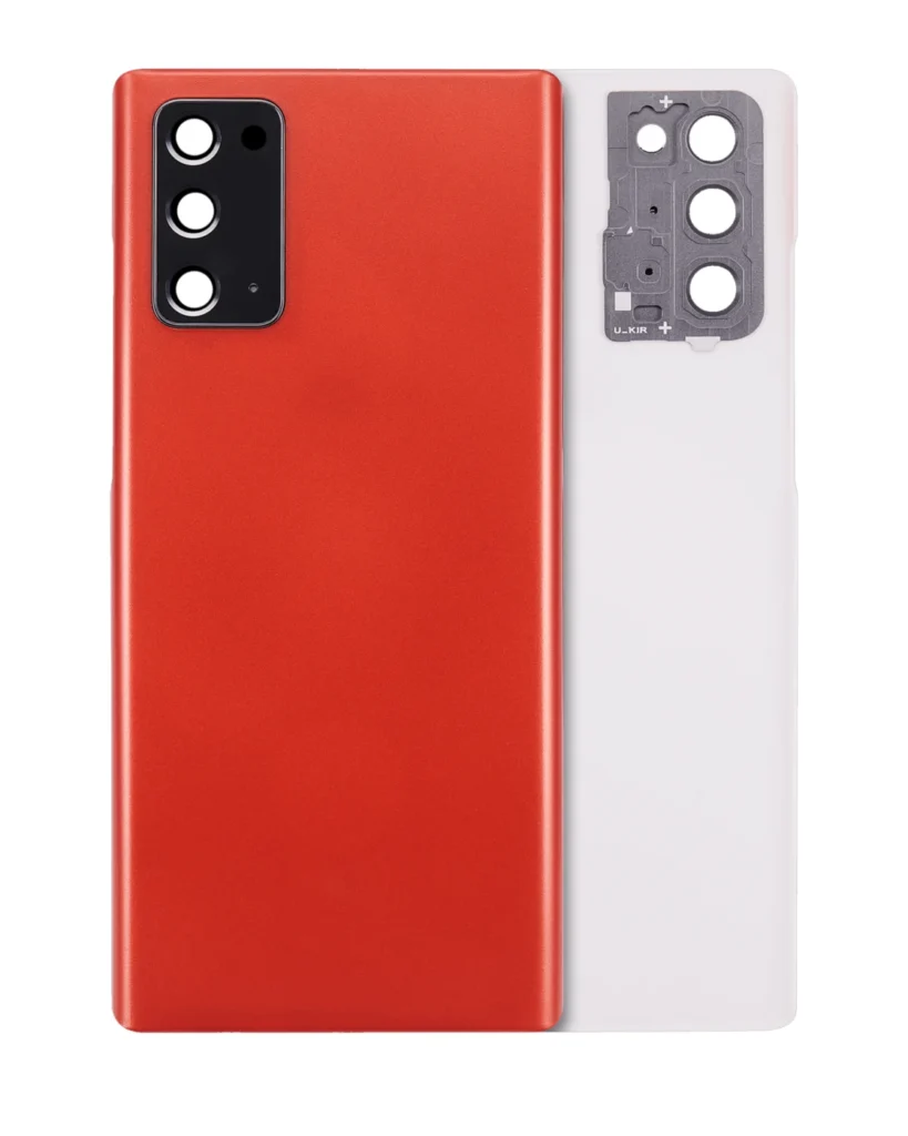 Back Cover Glass With Camera Lens For Samsung Galaxy Note 20 5G (No Logo) (Aftermarket Plus) (Mystic Red)