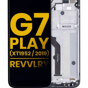 LCD Assembly With Frame For Motorola Moto G7 Play (XT1952 / 2019) / T-Mobile Revvlry (Refurbished) (Starry Black)