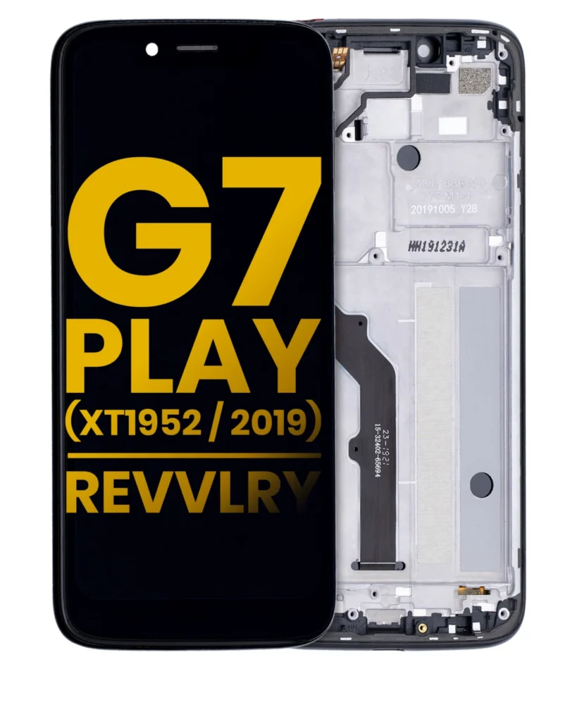 LCD Assembly With Frame For Motorola Moto G7 Play (XT1952 / 2019) / T-Mobile Revvlry (Refurbished) (Starry Black)