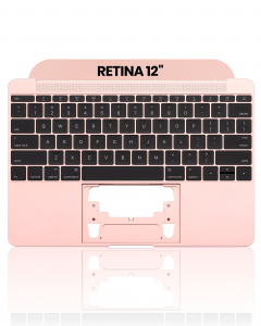 Top Case with Keyboard (ANSI US) and Microphone For MacBook 12" A1534 (2016-2017) (Used OEM Pull: Grade B/C) (Rose Gold)