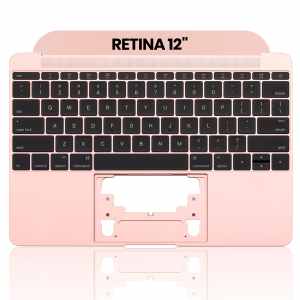 Top Case with Keyboard (ANSI US) and Microphone For MacBook 12" A1534 (2016-2017) (Used OEM Pull: Grade B/C) (Rose Gold)