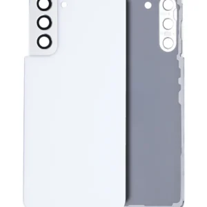 Back Cover Glass With Camera Lens For Samsung Galaxy S21 5G (No Logo) (Aftermarket Plus) (Phantom White)