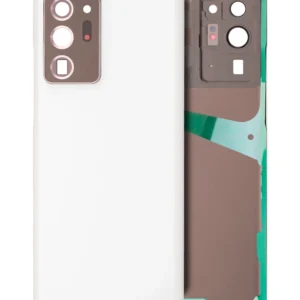 Back Cover Glass With Camera Lens For Samsung Galaxy Note 20 Ultra (No Logo) (Aftermarket Plus) (Mystic White)
