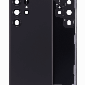 Back Cover Glass With Camera Lens For Samsung Galaxy S23 Ultra 5G (No Logo) (Aftermarket Plus) (Phantom Black)
