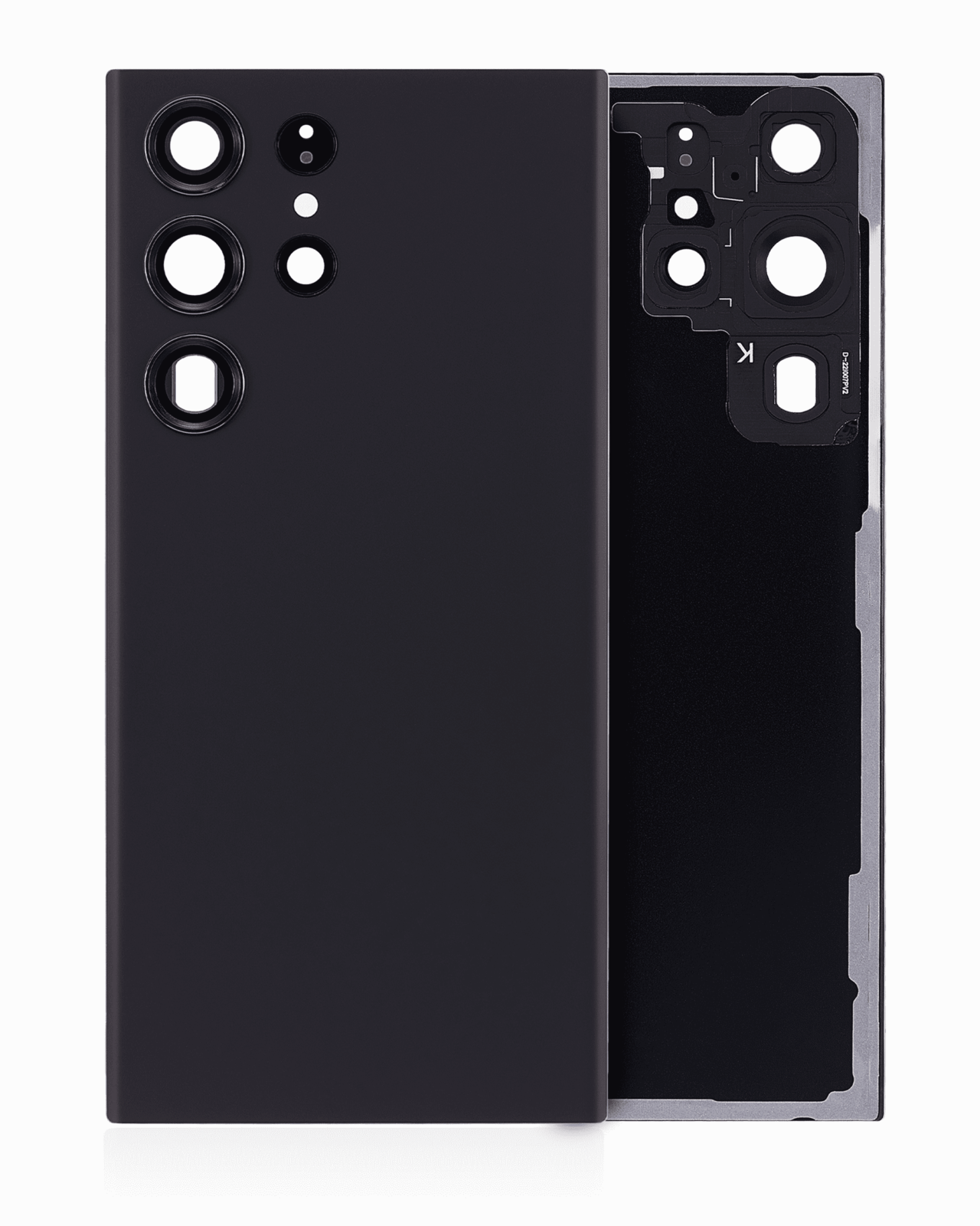 Back Cover Glass With Camera Lens For Samsung Galaxy S23 Ultra 5G (No Logo) (Aftermarket Plus) (Phantom Black)
