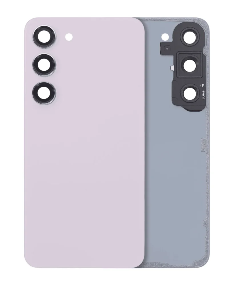 Back Cover Glass With Camera Lens For Samsung Galaxy S23 5G (No Logo) (Aftermarket Plus) (Lavender)