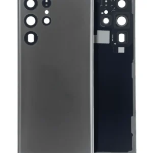 Back Cover Glass With Camera Lens For Samsung Galaxy S22 Ultra 5G (No Logo) (Aftermarket Plus) (Graphite)