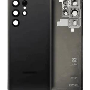 Back Cover Glass With Camera Lens For Samsung Galaxy S22 Ultra (Service Pack) (Phantom Black)