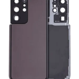 Back Cover Glass With Camera Lens For Samsung Galaxy S21 Ultra (No Logo) (Aftermarket Plus) (Phantom Brown)