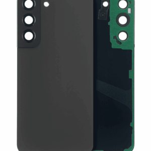 Back Cover Glass With Camera Lens For Samsung Galaxy S22 5G (No Logo) (Aftermarket Plus) (Graphite)