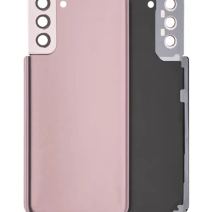 Back Cover Glass With Camera Lens For Samsung Galaxy S21 Plus (No Logo) (Aftermarket Plus) (Phantom Gold)