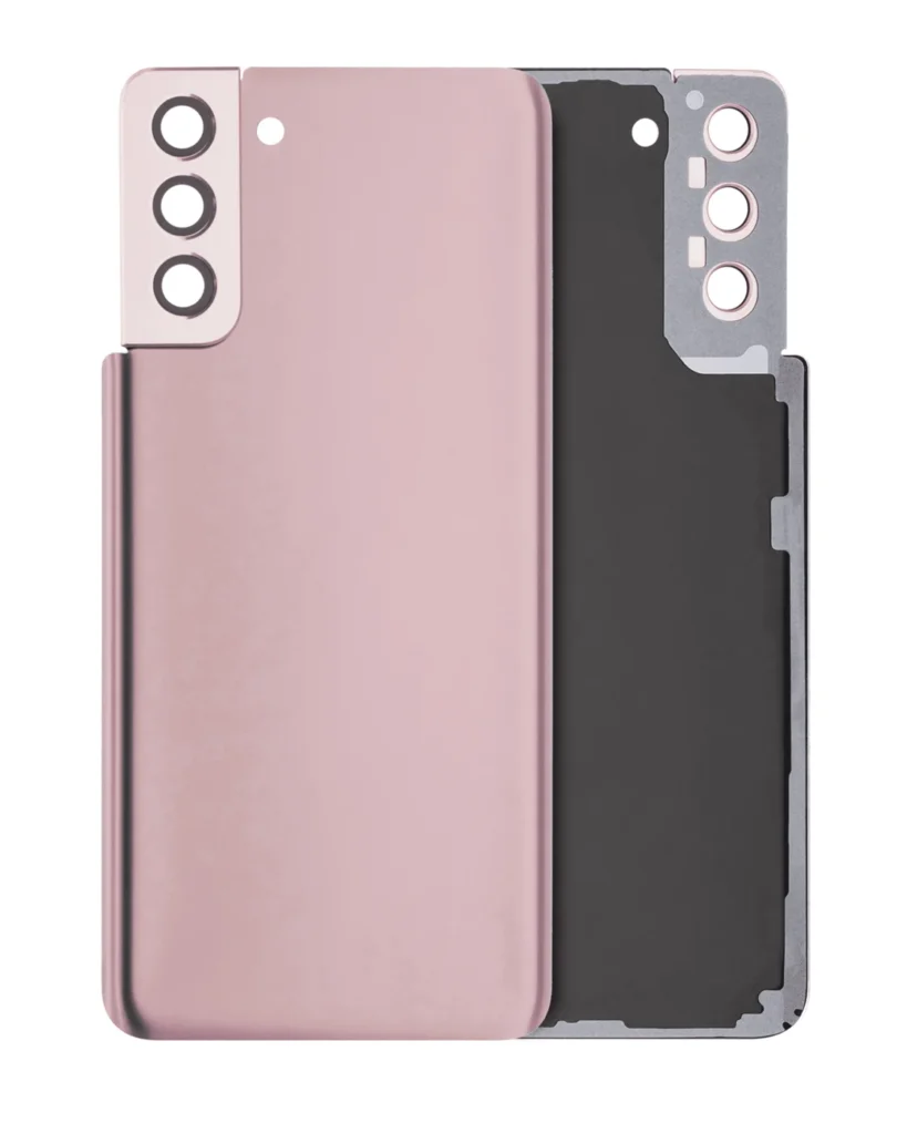Back Cover Glass With Camera Lens For Samsung Galaxy S21 Plus (No Logo) (Aftermarket Plus) (Phantom Gold)